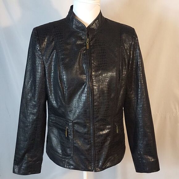 Joni B Croc Embossed Women's Jacket - Picture 8 of 8